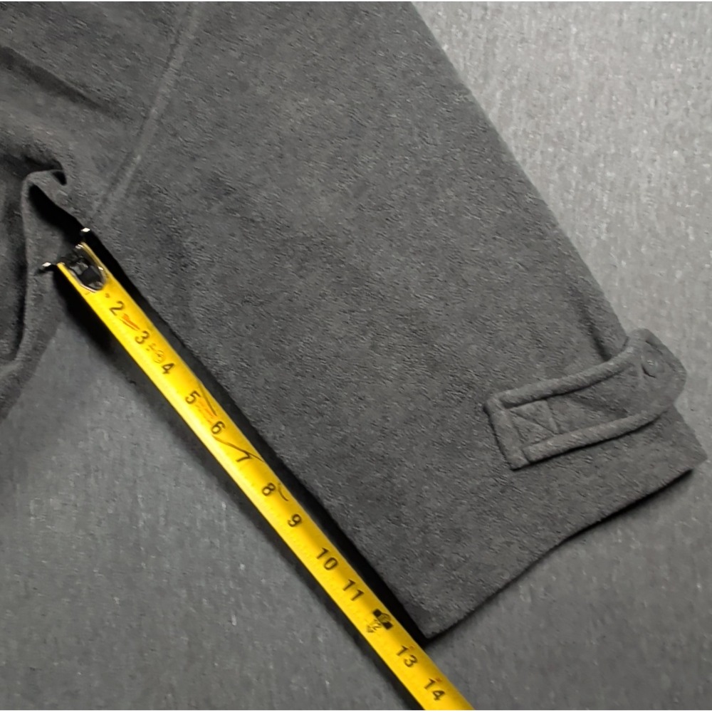 Boxy 90s Fleece Shacket w/ Pockets Gray Sz Medium Grunge Gorpcore Giordano Vtg - Picture 7 of 9